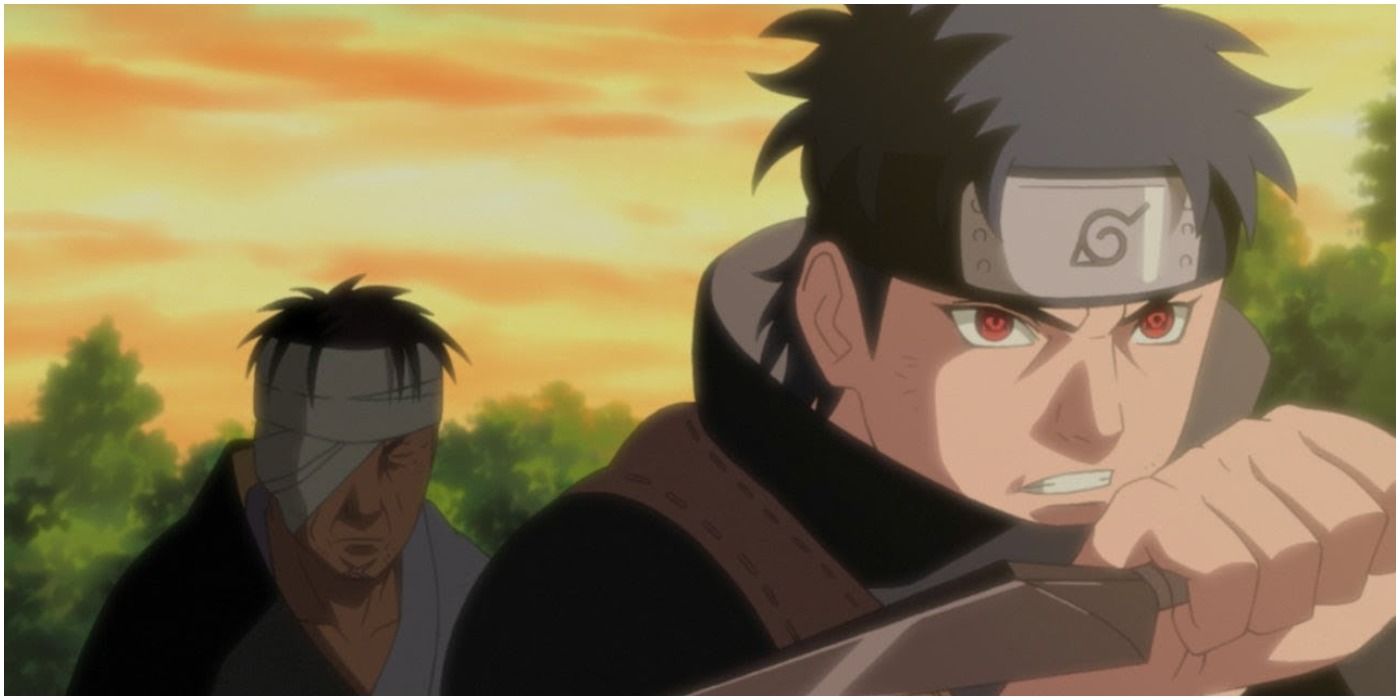 Danzo attacks Shisui in Naruto.