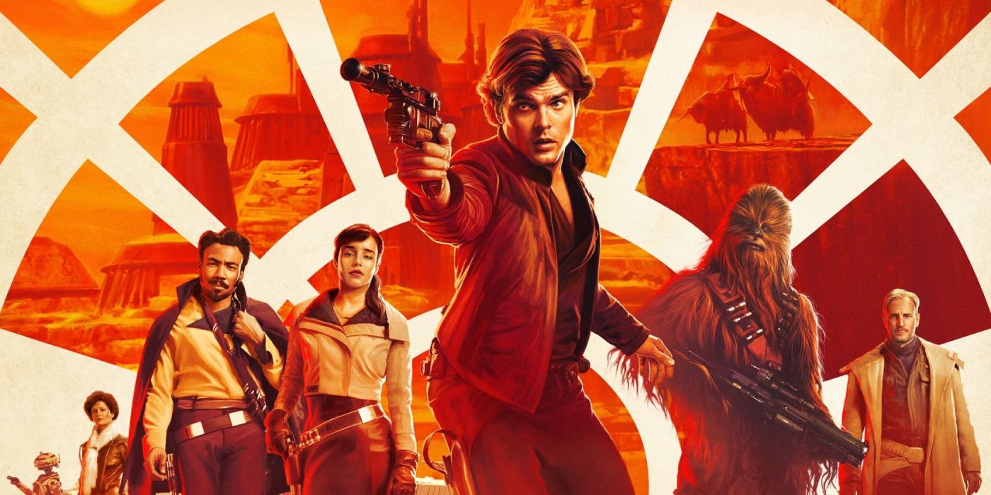 Poster for Solo: A Star Wars story with Han Solo and other characters