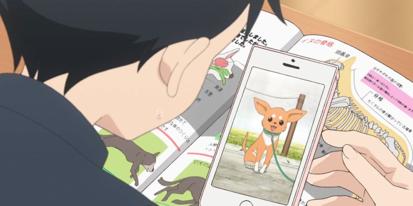 Teasing Master Takagi-san reveals the dog receiving her gift