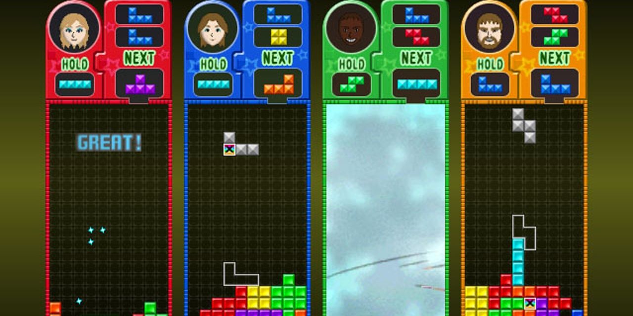 An image of actual gameplay from Tetris Party