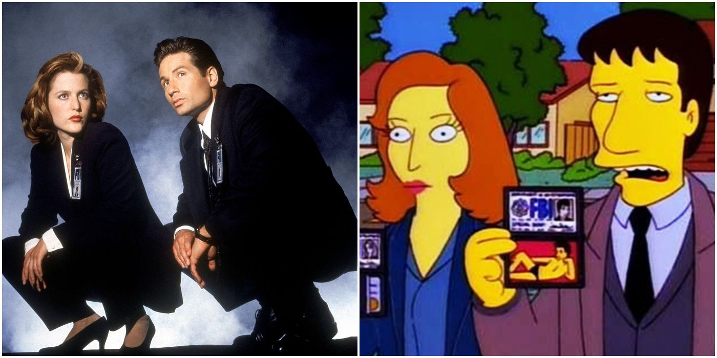 Dana Scully and Fox Mulder on The Simpsons