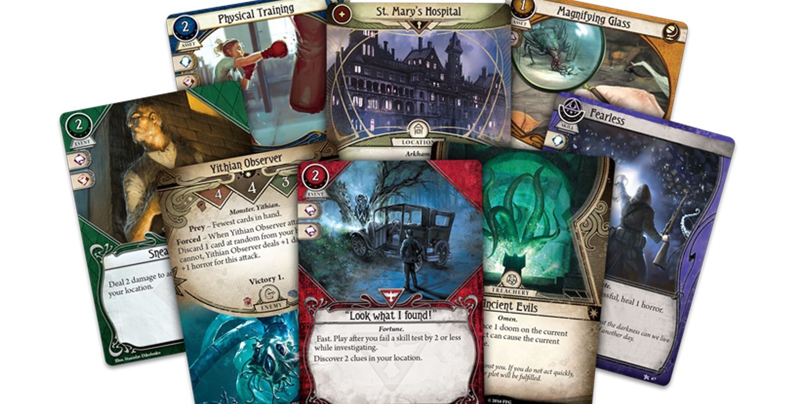 Arkham Horror The Card Game Components And Cards In The Box