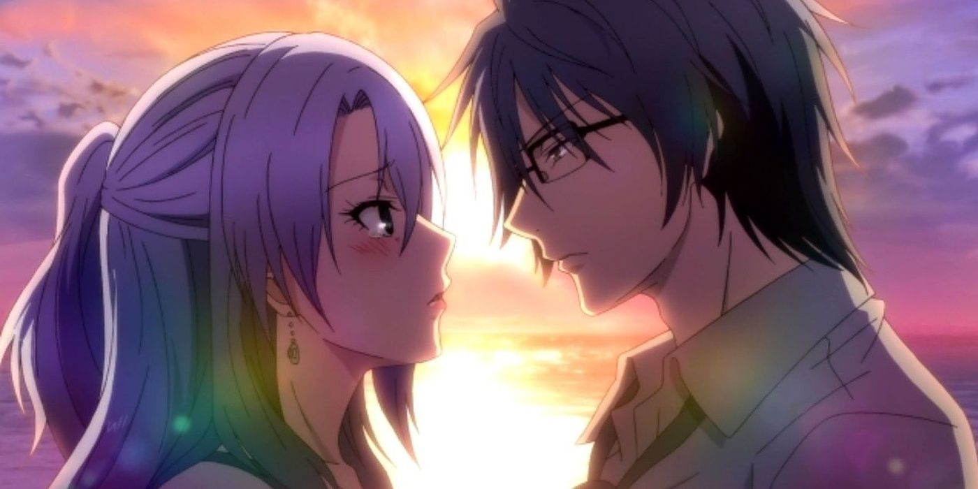 Ayame Himuro & Shinya Yukimura (Science Fell In Love) in front of a sunrise