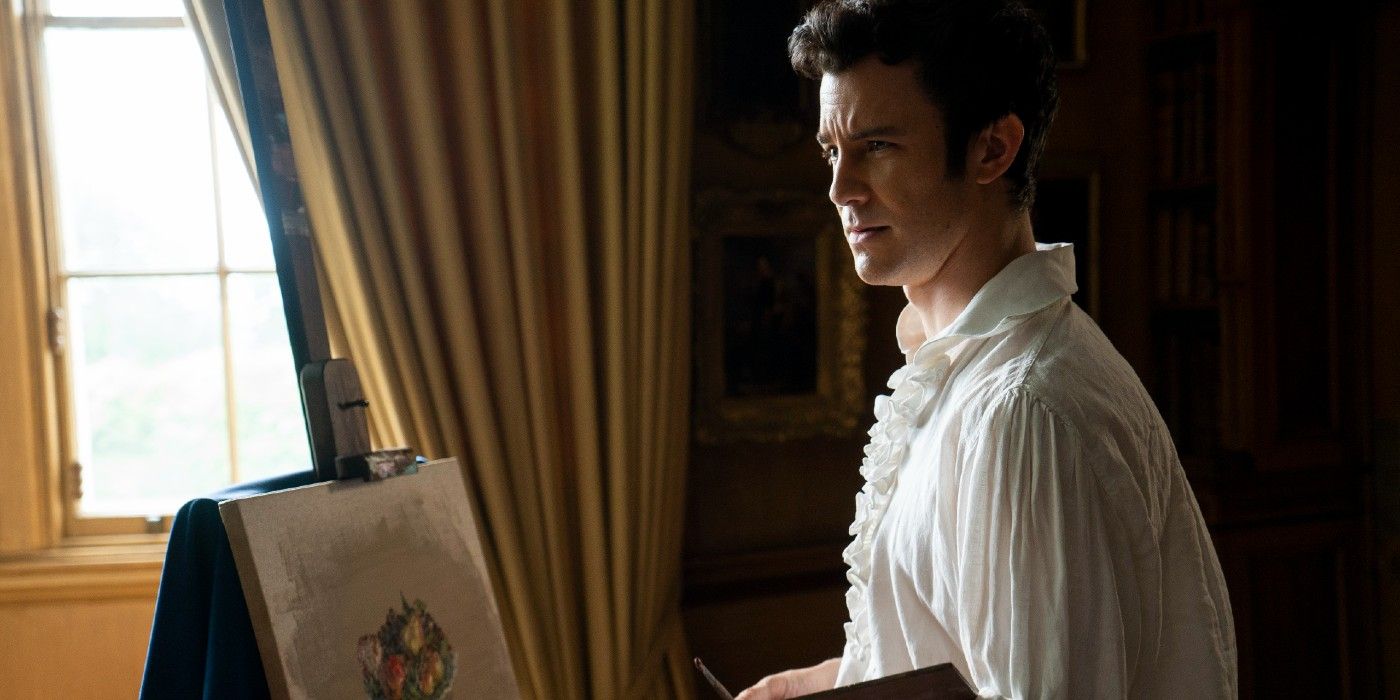 Benedict Bridgerton Stands and Paints at an Easel