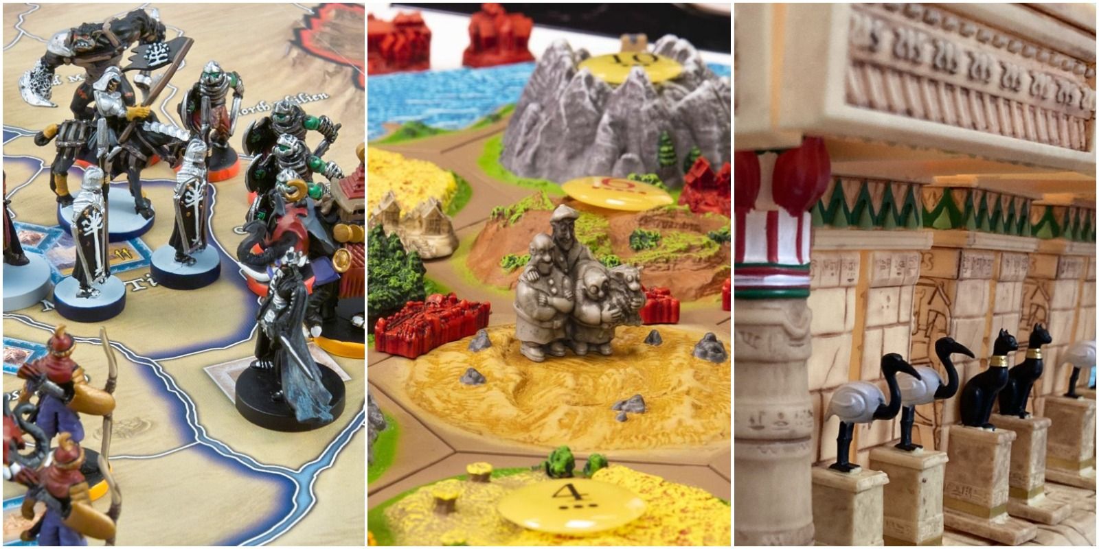 Best Deluxe Versions Of Board Games War Of The Ring Catan 3D Cleopatra And The Society Of Architects Being Played