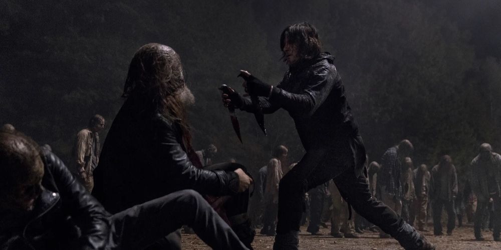 Daryl blinds Beta and leaves him for dead in The Walking Dead