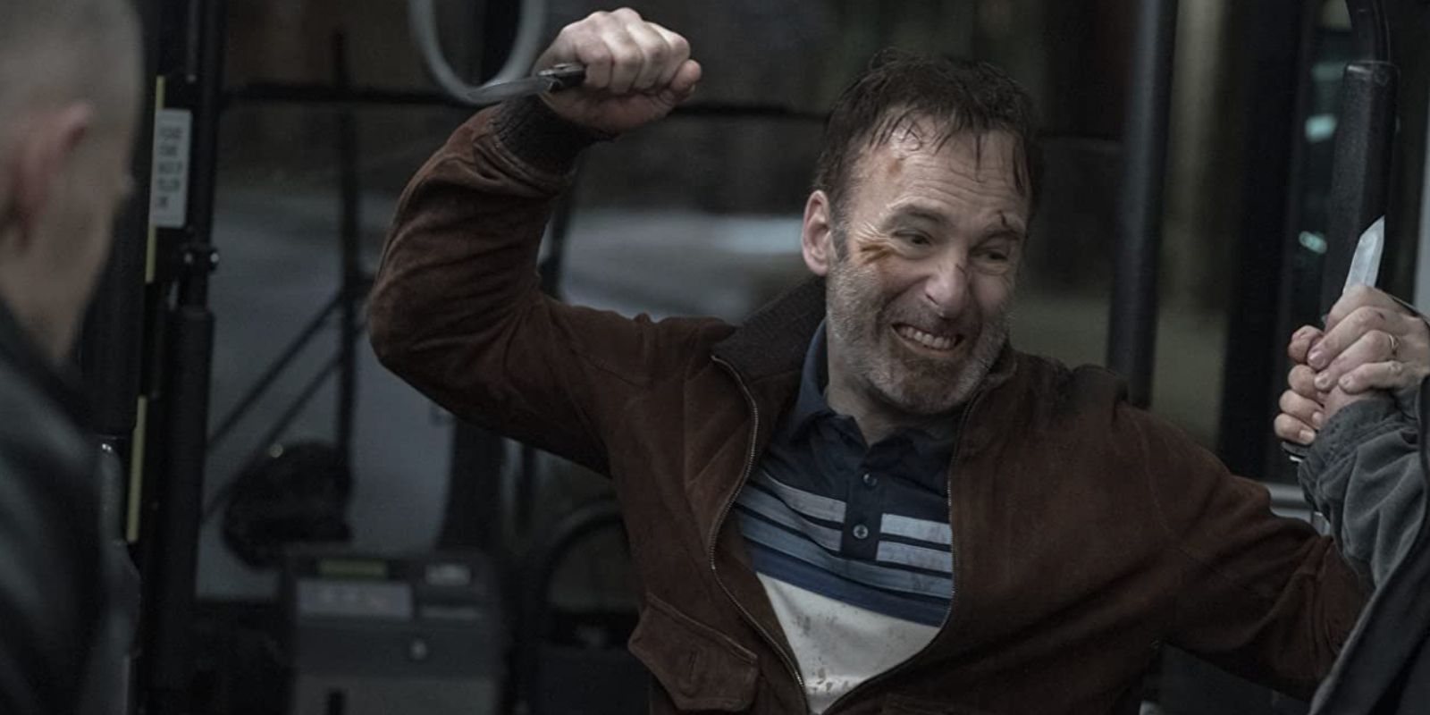 Bob Odenkirk fights with knives in Nobody movie