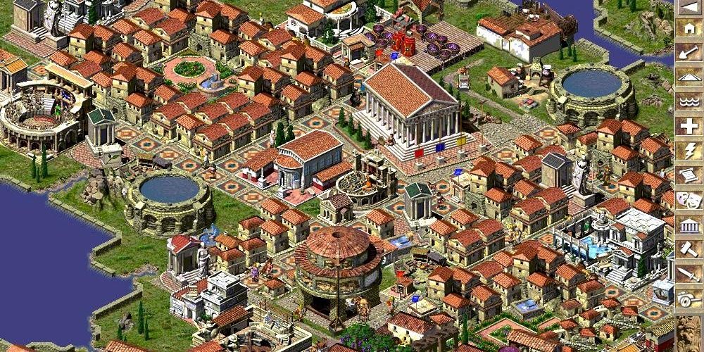 Caesar gameplay, building a city