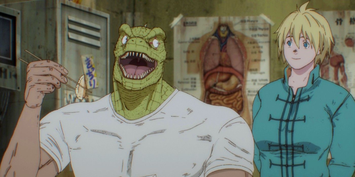 Caiman e Nikaido se encontram pela primeira vez em Dorohedoro.