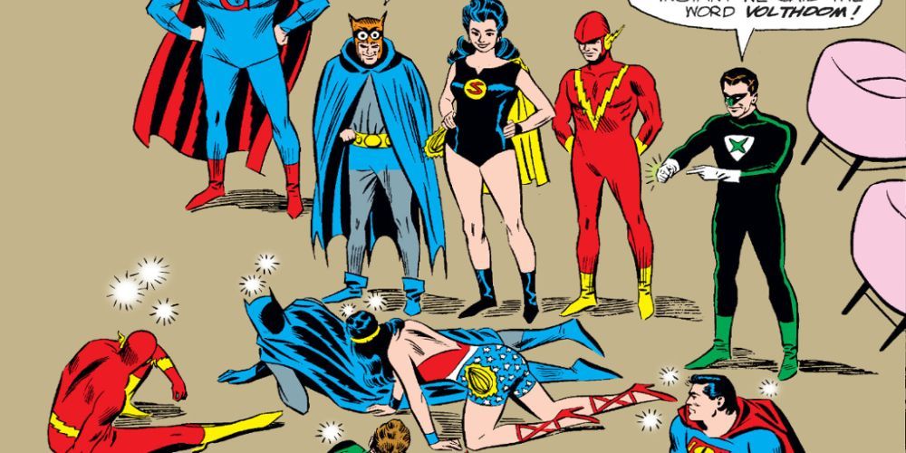 The JLA and JSA meet the Crime Syndicate in Crisis on Earth-Three