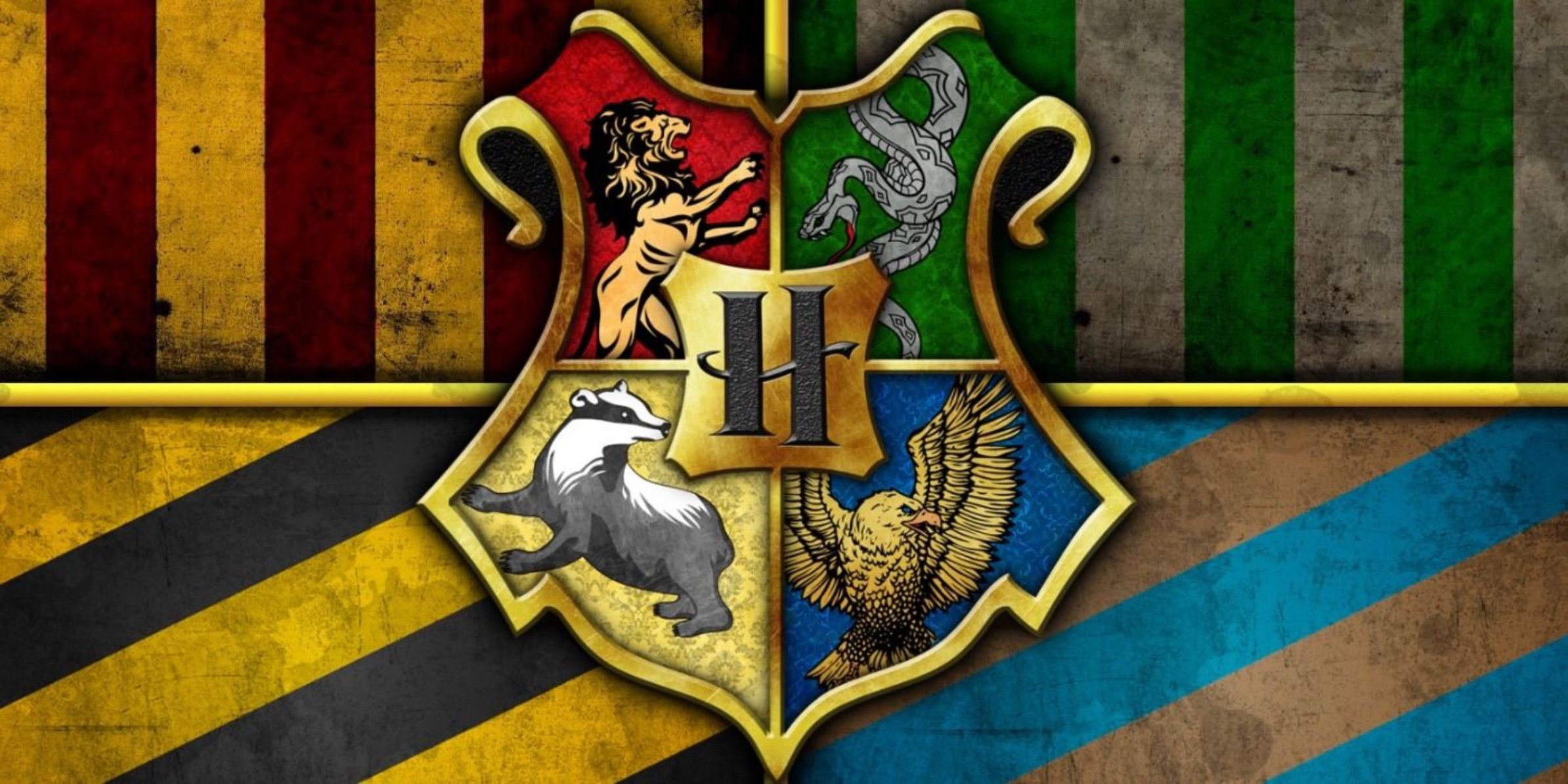 hogwarts houses - slytherin, ravenclaw, gryffindor, and hufflepuff