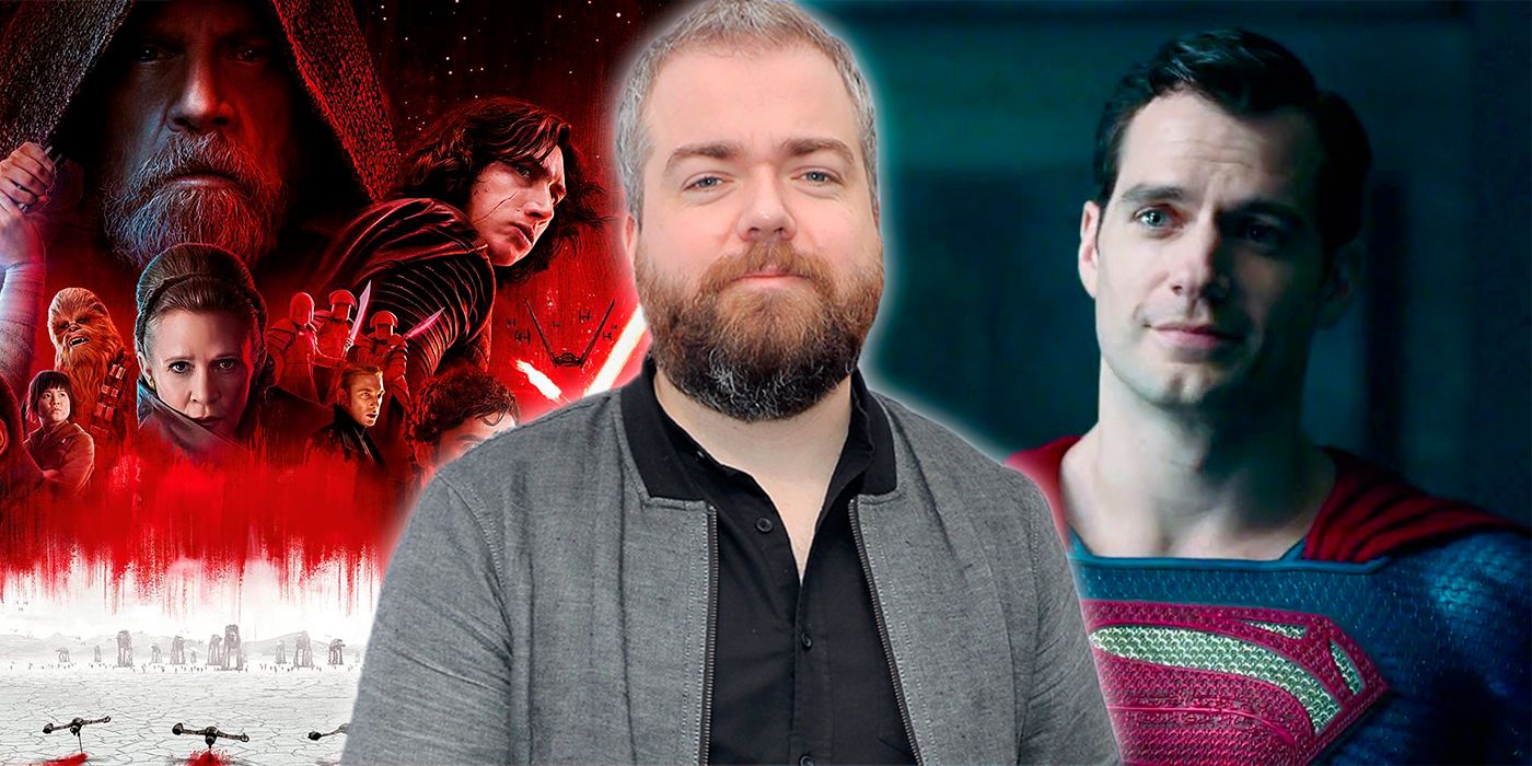 Custom image featuring David Sandberg in front of The Last Jedi and Superman imagery