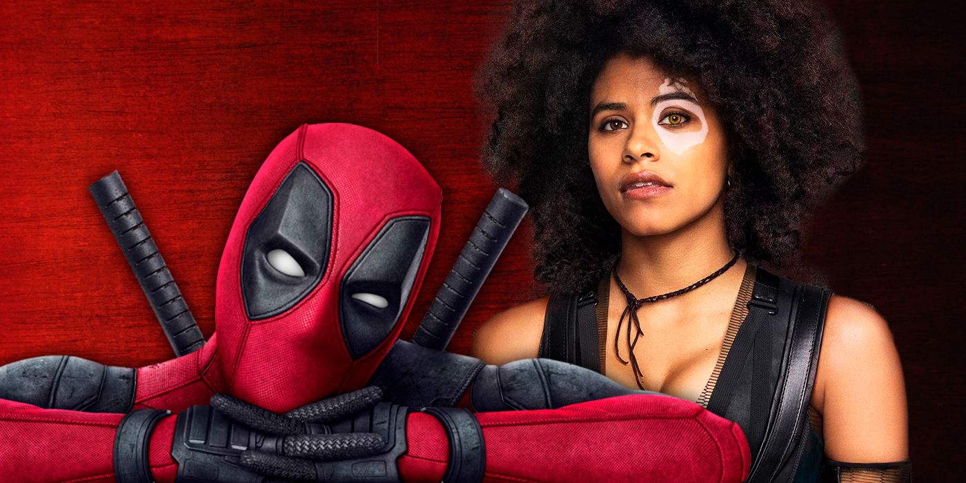 Deadpool and Domino from the Deadpool movies.