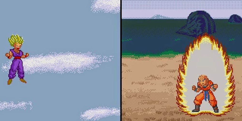Games Dragon Ball Z Genesis Air Land Split-Screen Fight