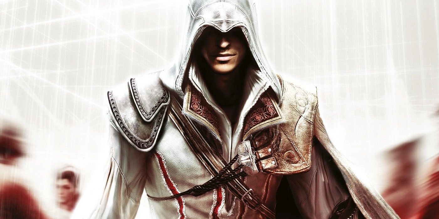 Ezio se mistura à multidão em Assassins Creed II