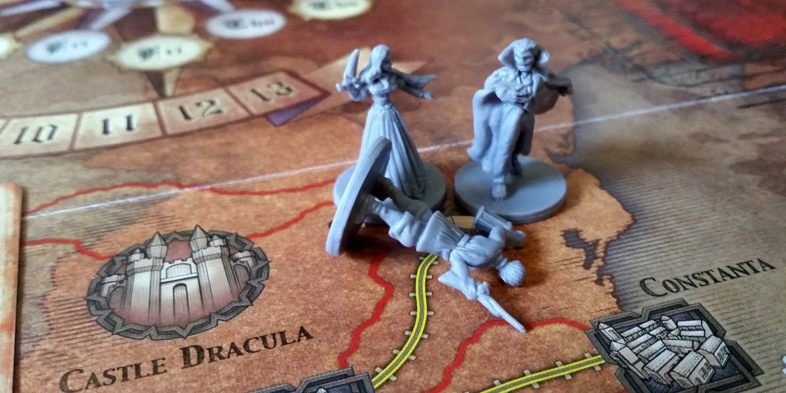 Fury of Dracula Board Game Being Played On The Table