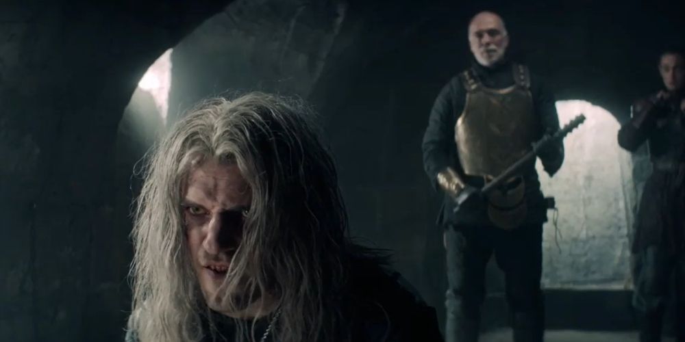 Geralt uses his second wish to kill a guard in The Witcher Netflix series