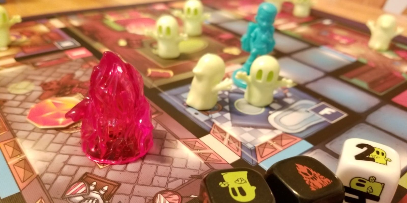 Ghost Fightin Treasure Hunters Board Game Being Played On The Table
