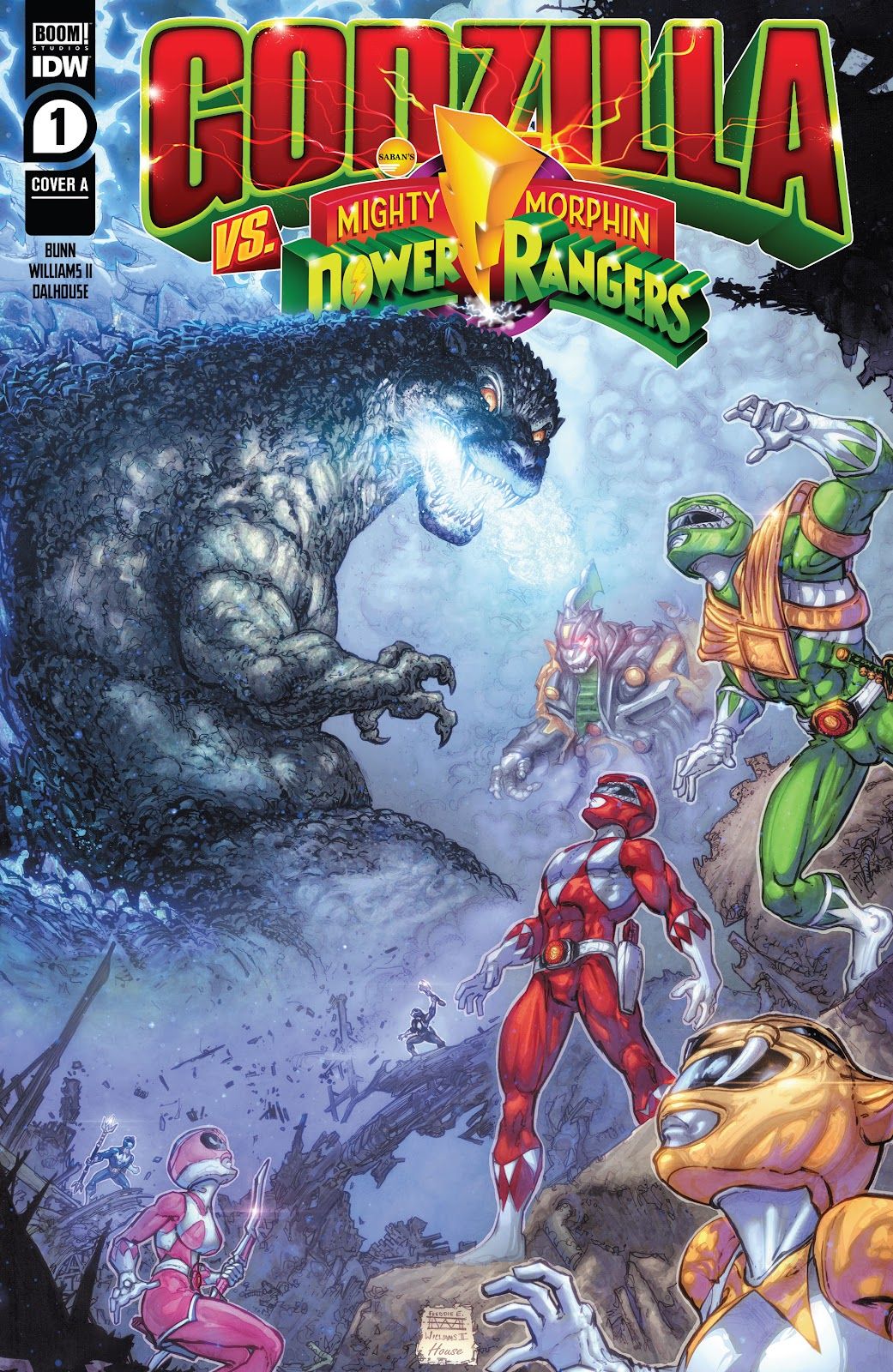 Cover of Godzilla vs. The Mighty Morphin Power Rangers #1