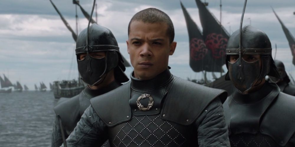 Grey Worm with the Unsullied in Game of Thrones