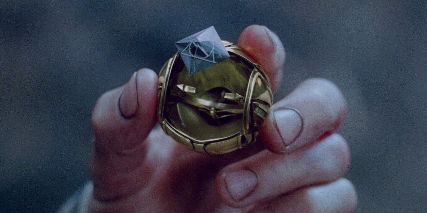 The Resurrection Stone coming out of Harry's first Snitch in Harry Potter and the Deathly Hallows: Part 2.