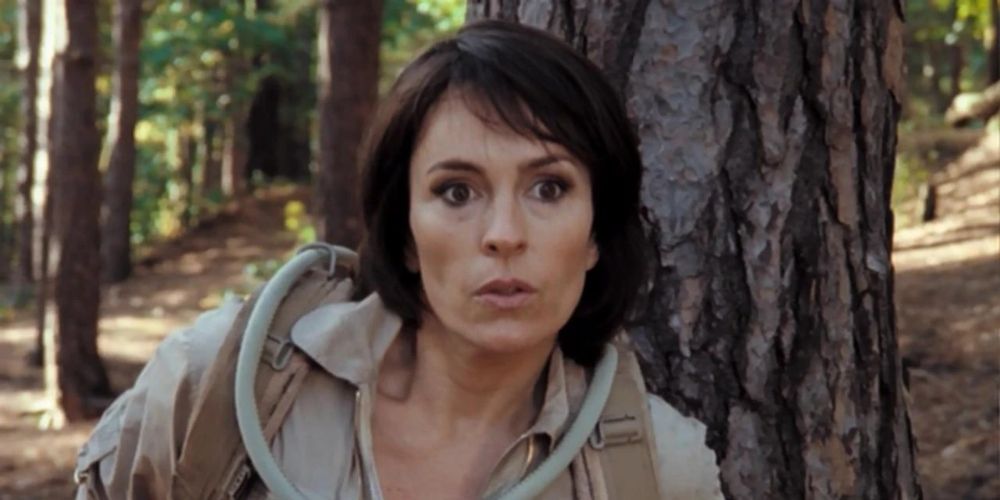 Helen Cutter in the cretaceous period in Primeval show