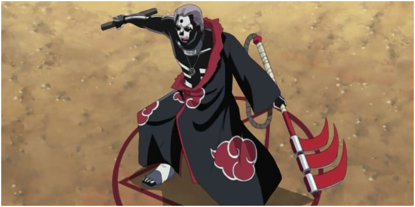 Hidan Uses Voodoo Jutsu (Naruto)