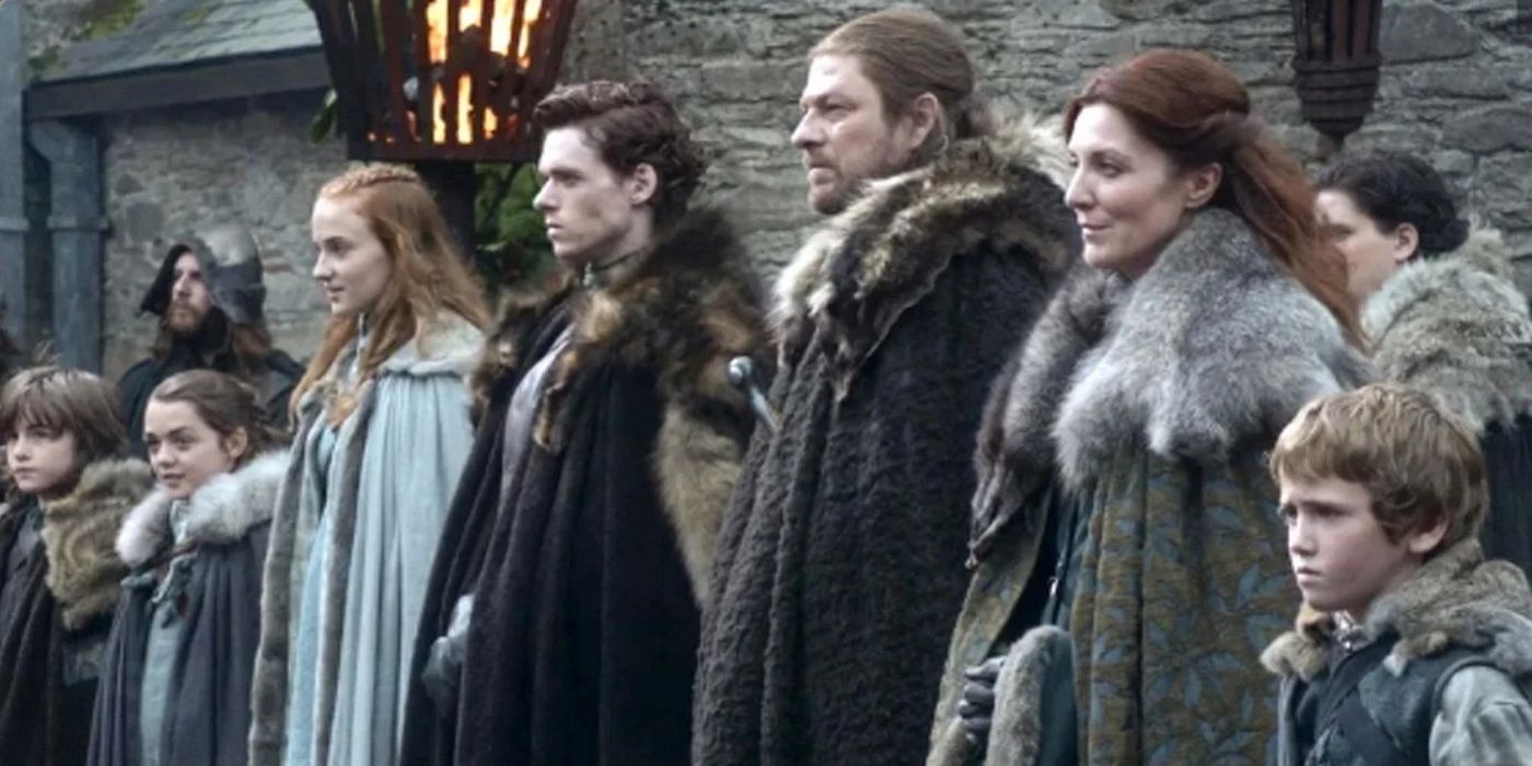 The Stark family in Game of Thrones