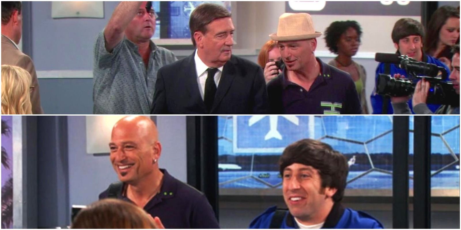 Howie Mandel and Howard Wolowitz greeting paparazzi from the Big Bang Theory