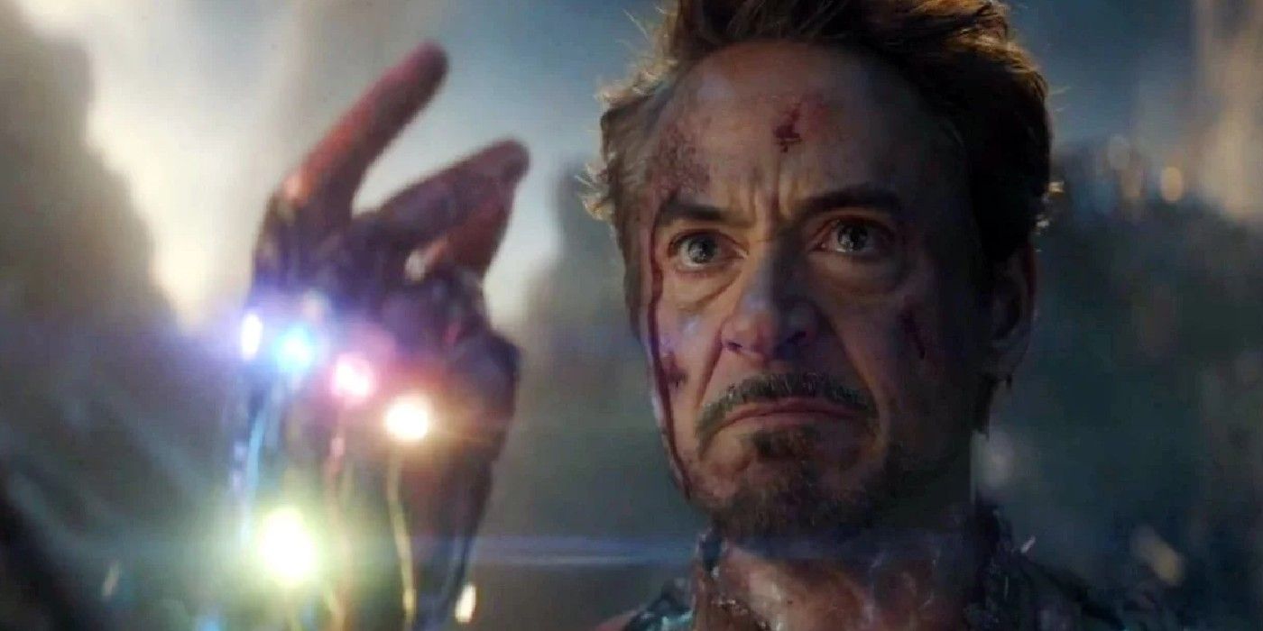 Iron Man snapping his fingers in Avengers: Endgame.