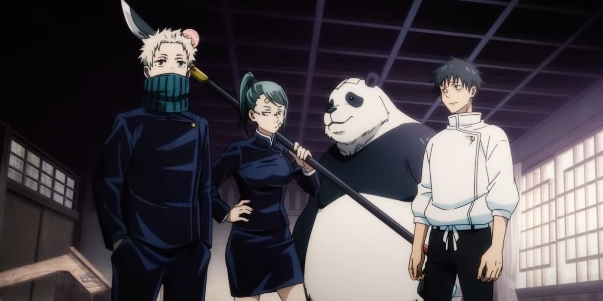 Yuta, Maki, Inumaki and Panda in Jujutsu Kaisen 0 movie