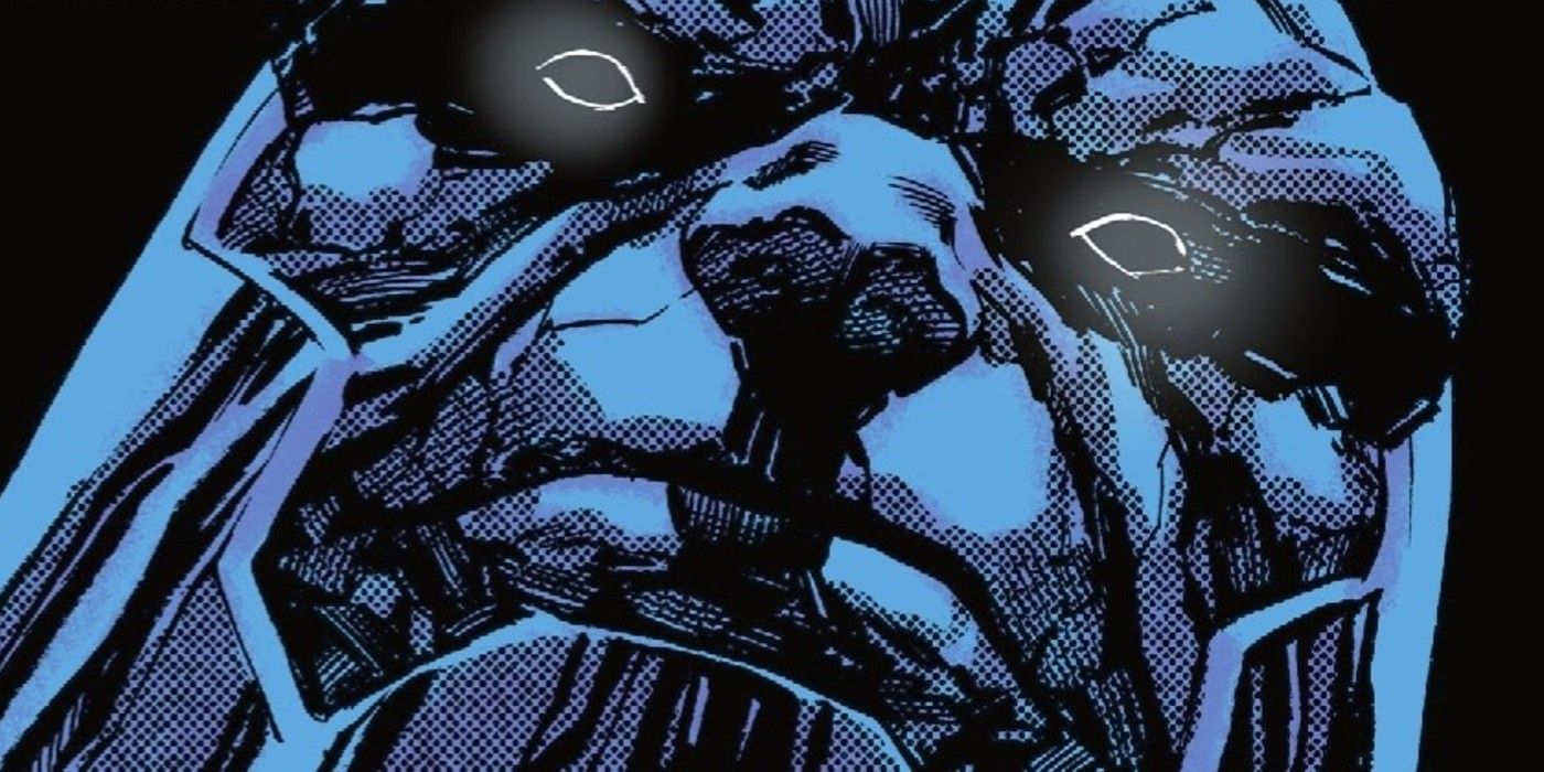 A close-up of Darkseid staring menacingly in Justice League Incarnate #5