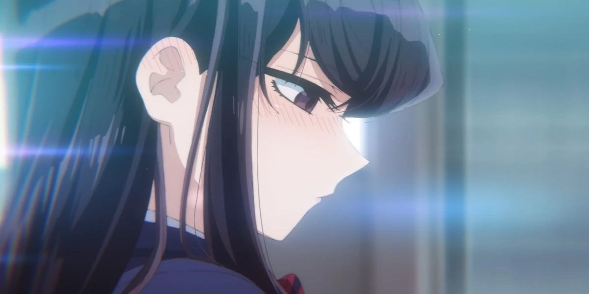 Komi blushing in Komi Can't Communicate.