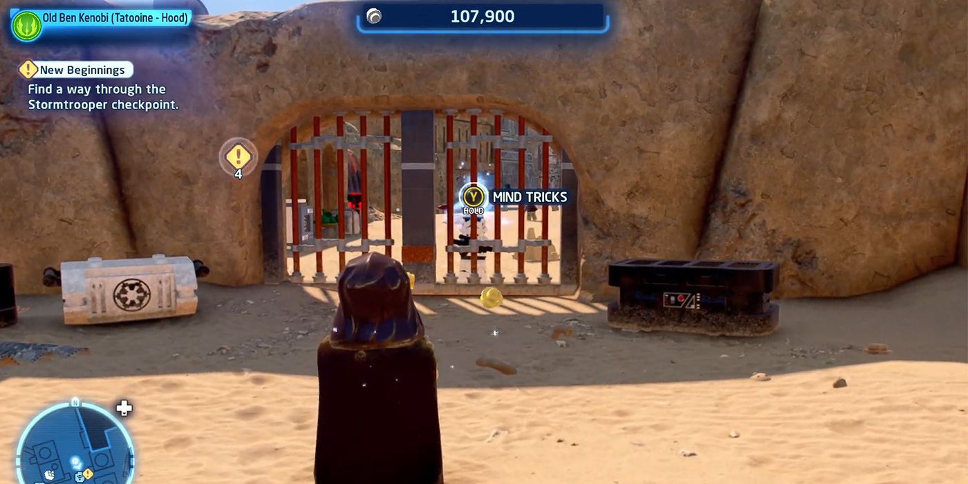 LEGO Ben Kenobi on Tatooine in Lego Star Wars The Skywalker Saga.