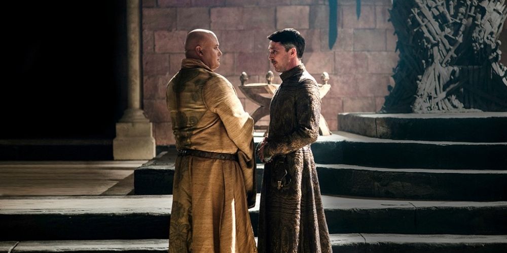 Littlefinger and Varys talk in Game of Thrones