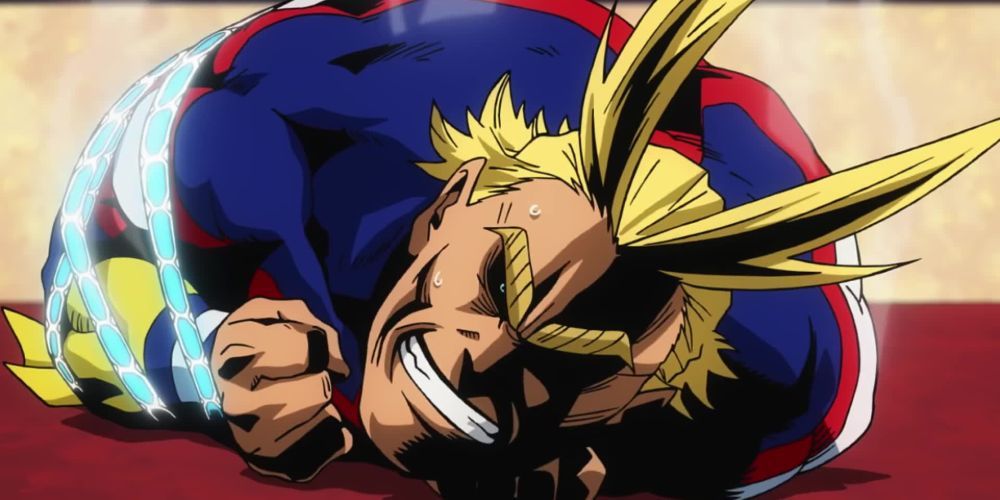 All Might squirms in trouble