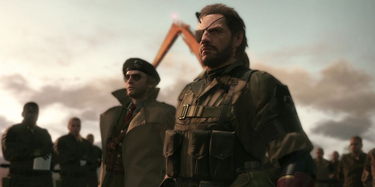 Miller and Venom Snake on Mother Base in Metal Gear Solid V: The Phantom Pain