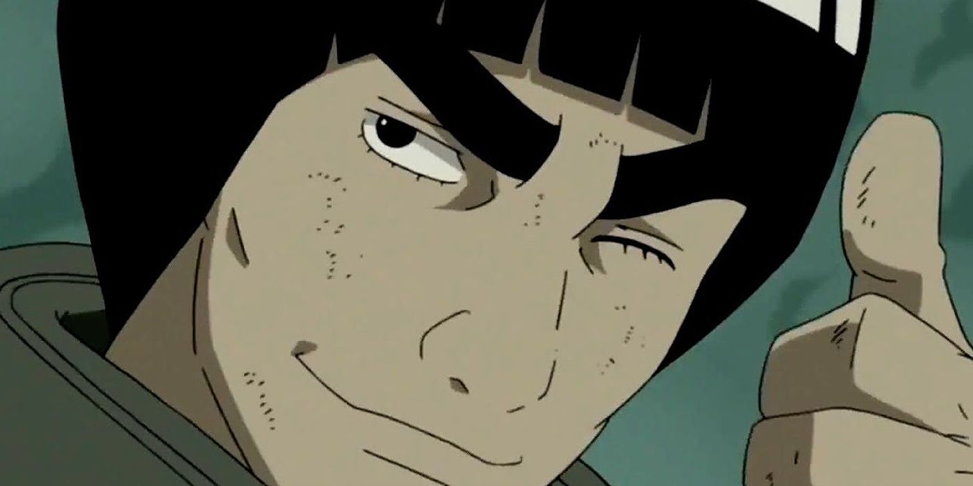 might guy is winking in the naruto anime