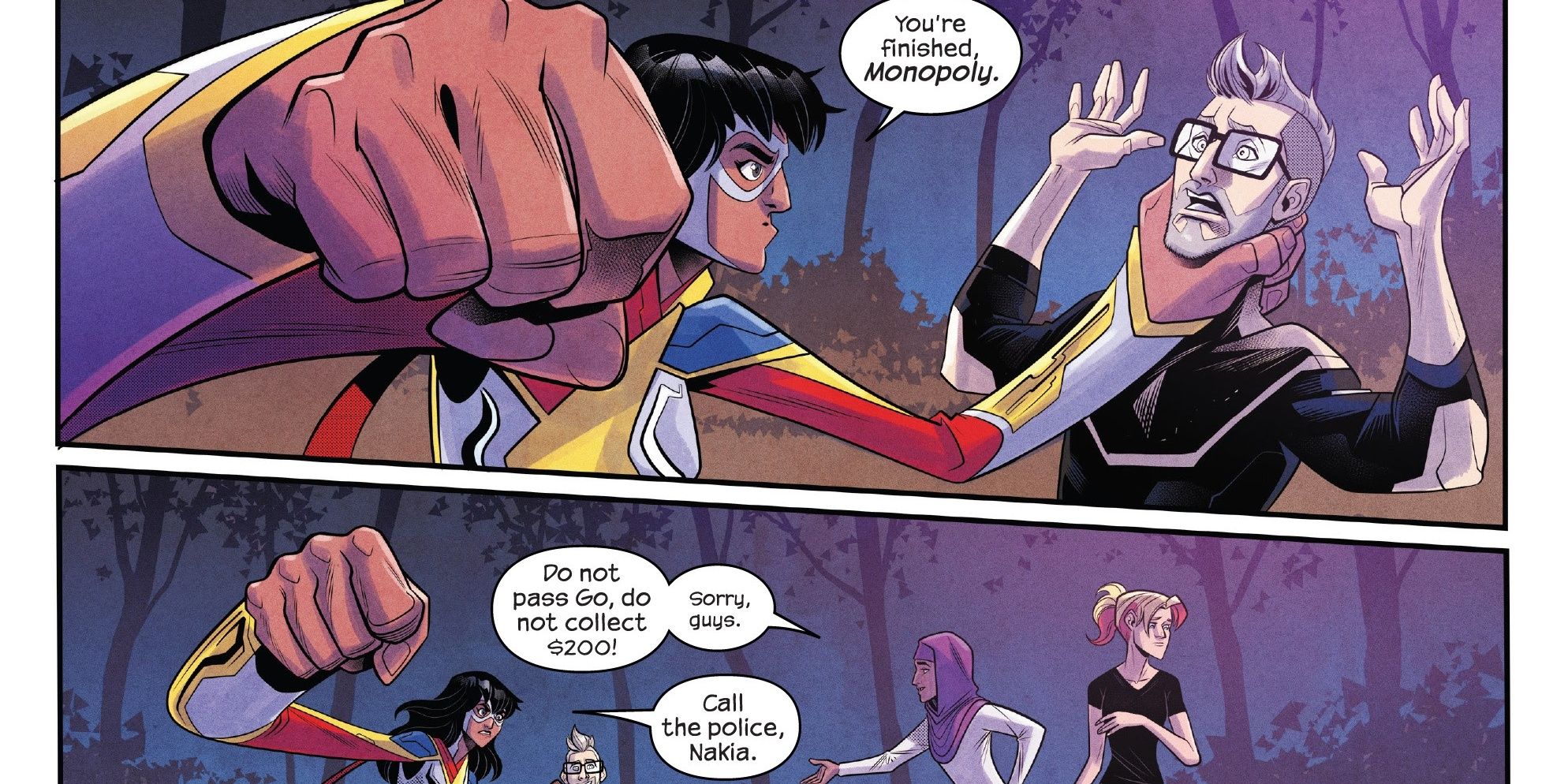 Ms. Marvel Takes Down Monopoly With Friends