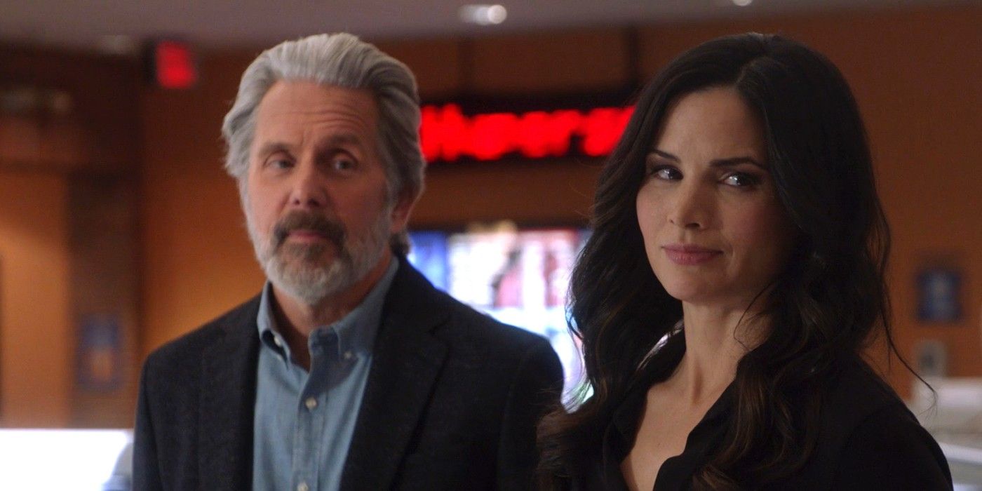 Parker (played by Gary Cole) and Knight (Katrina Law) stand in the NCIS office