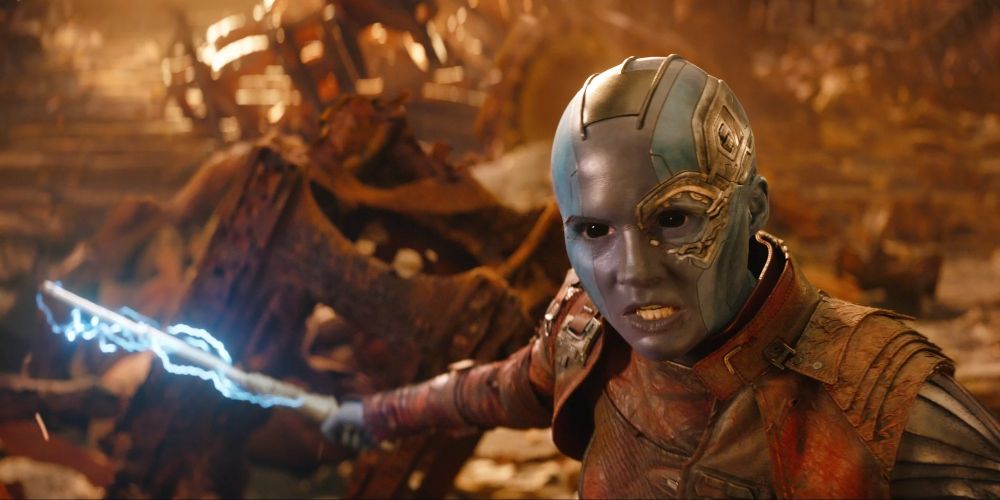 Nebula attacks Thanos on Titan in Avengers: Infinity War