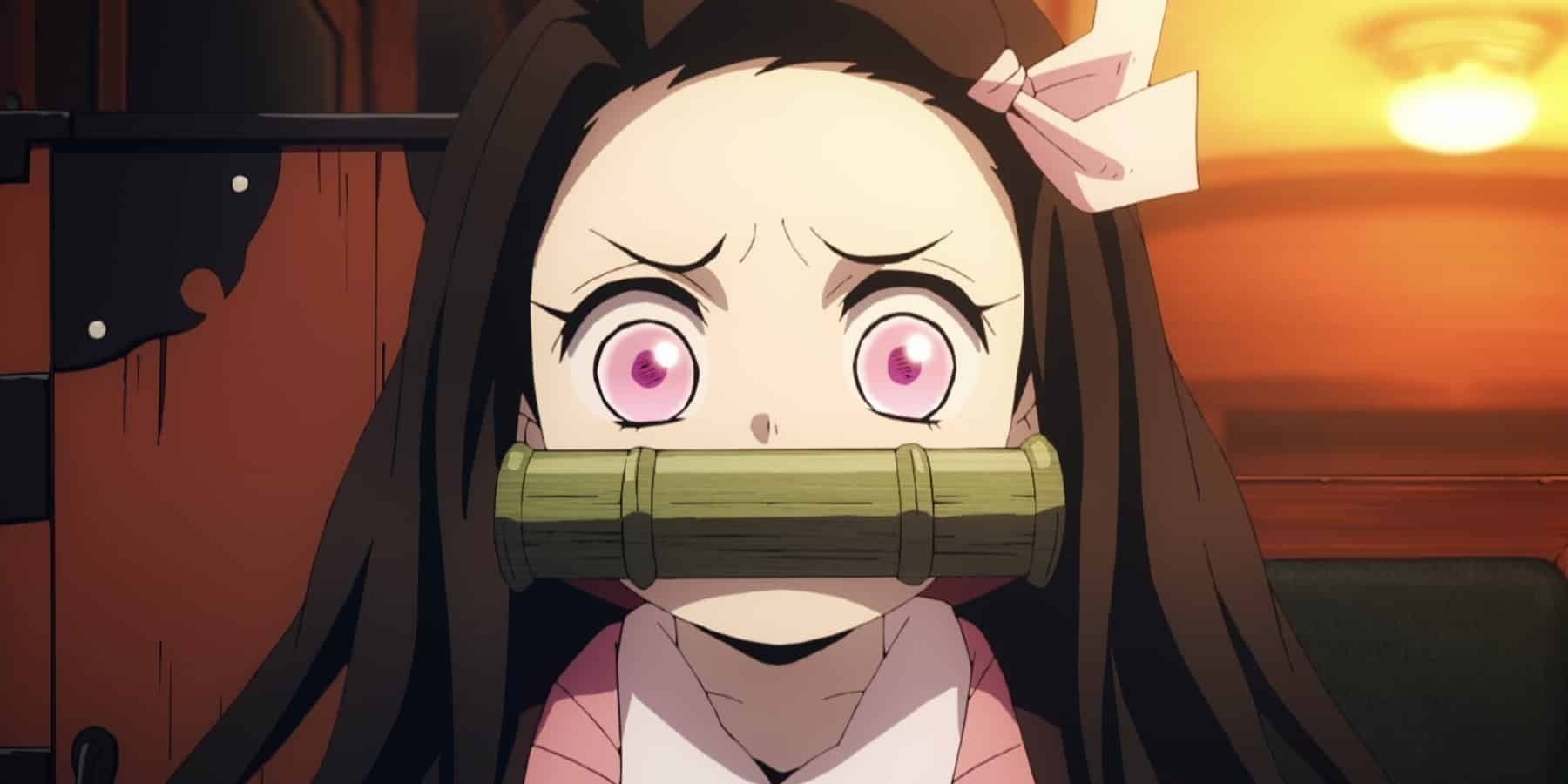 nezuko looking at the viewer