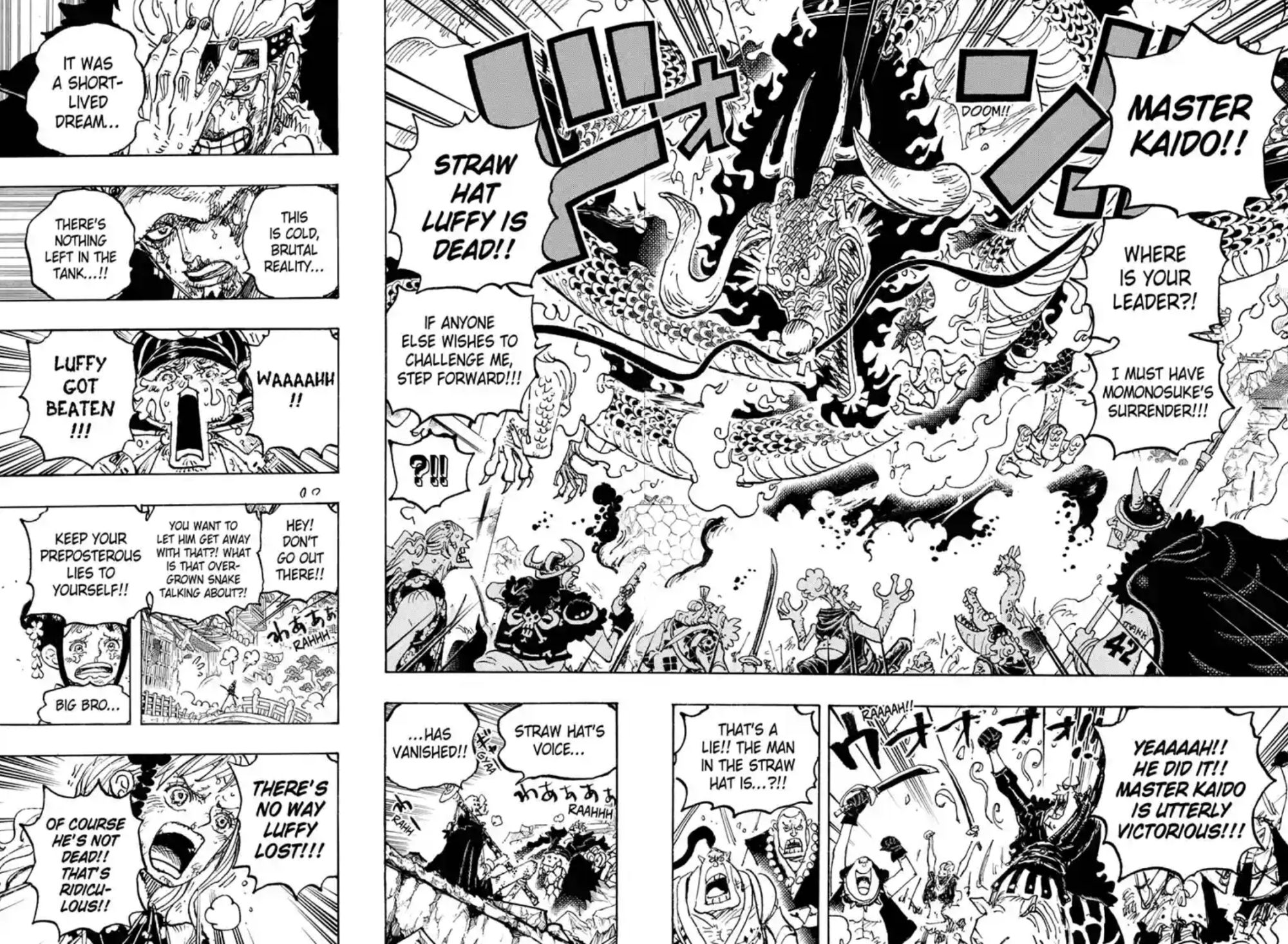 One Piece Chapter 1043 Kaido Declares Luffy Death