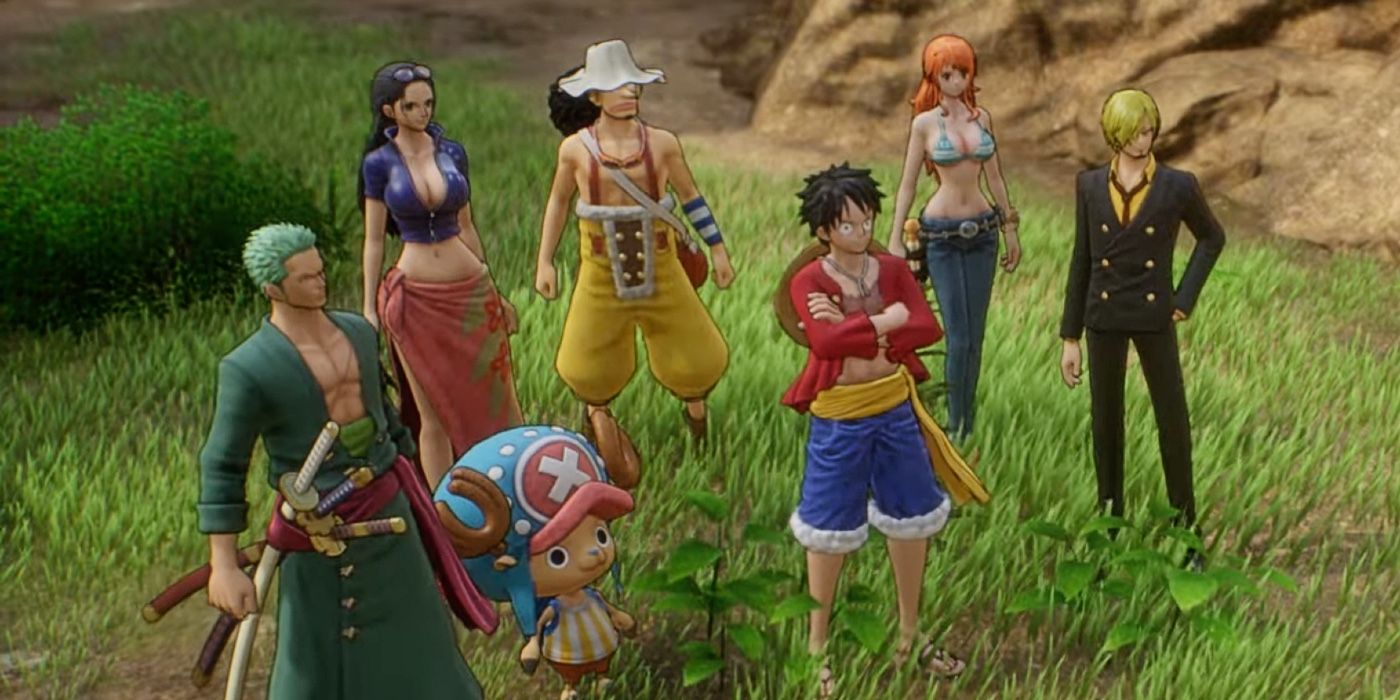 The Straw Hat Pirates in the new RPG One Piece Odyssey