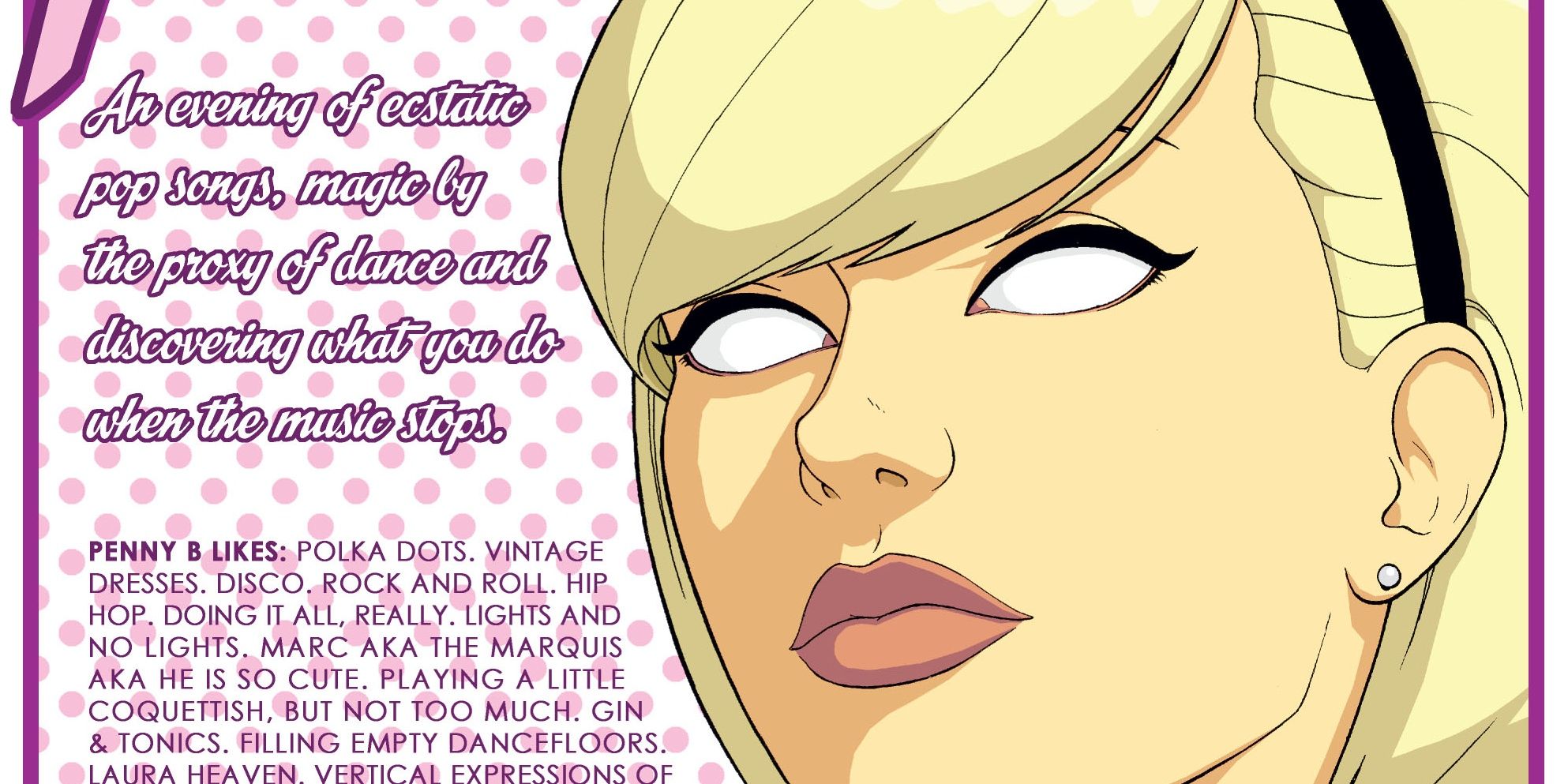 A dating ad features Britannia in Phonogram: The Singles Club graphic novel