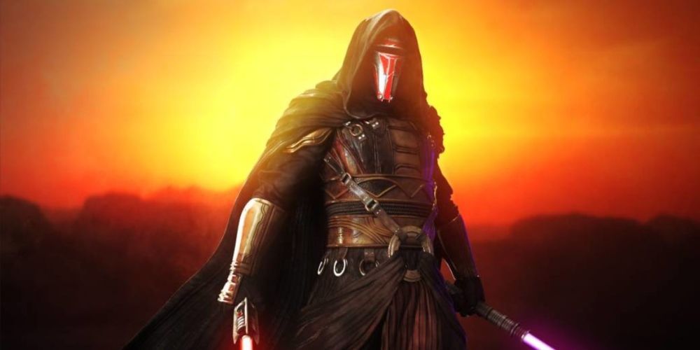 Revan wielding red and purple lightsabers Star Wars: Knights of the Old Republic