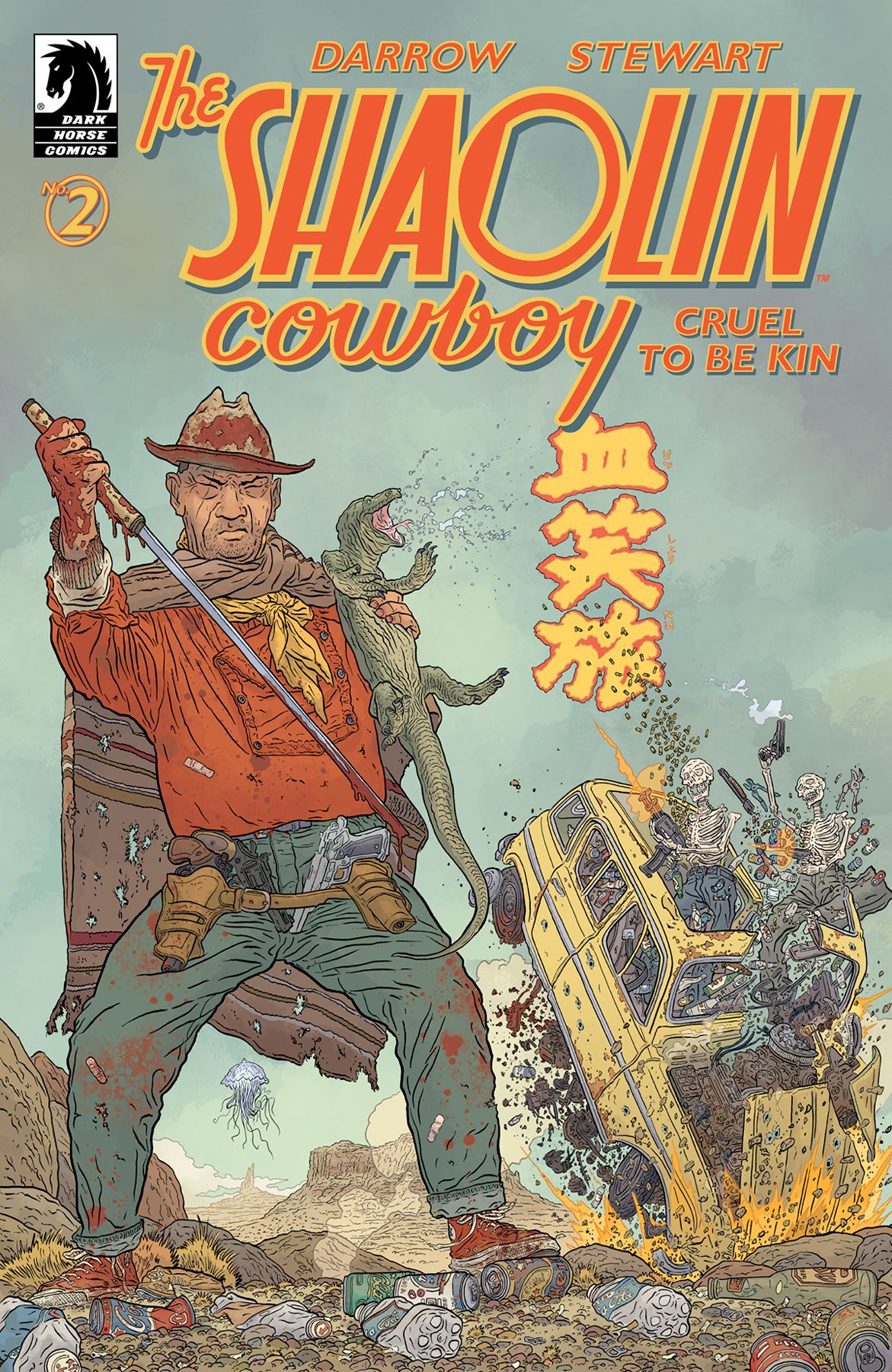 Geof Darrow's cover for Shaolin Cowboy: Cruel To Be Kin #2.