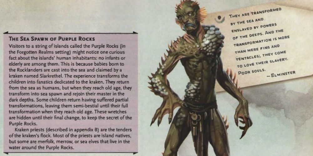 The Sea Spawn Monster Manual entry for DnD.