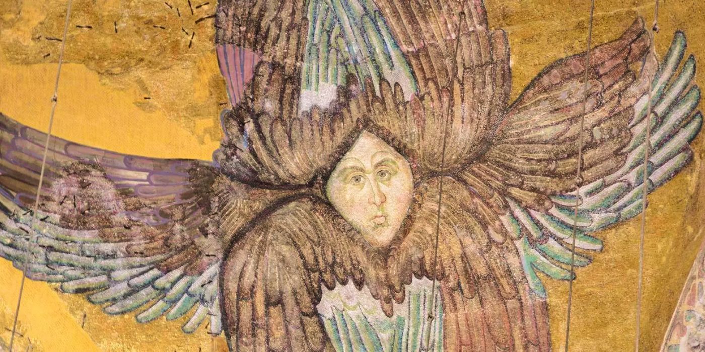seraphim in mosaic in hagia sophia