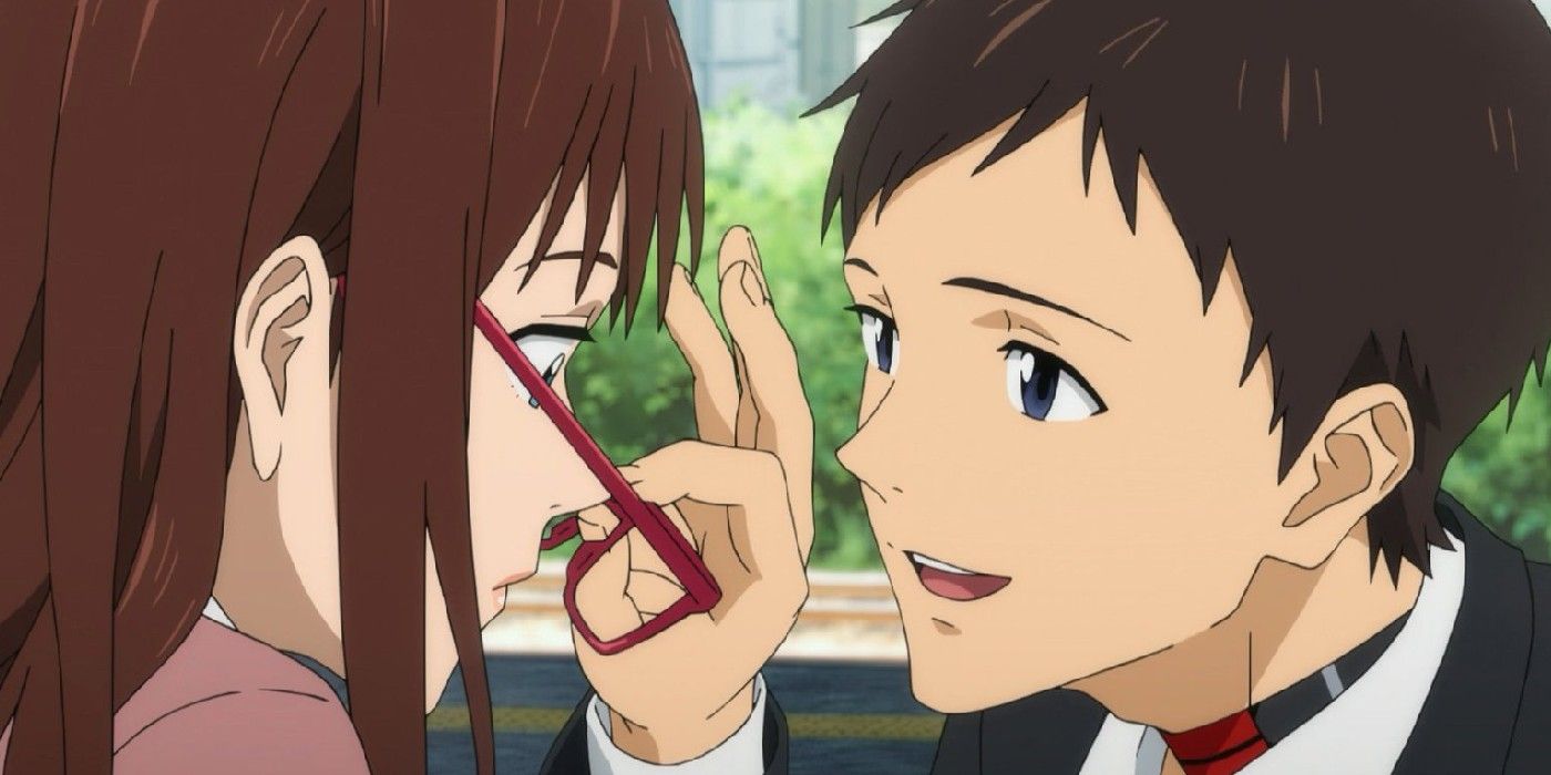 Shinji Flirts With Mari In Evangelion Thrice Upon A Time